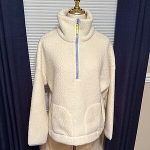 J. Crew Cream Sherpa Pullover Jacket